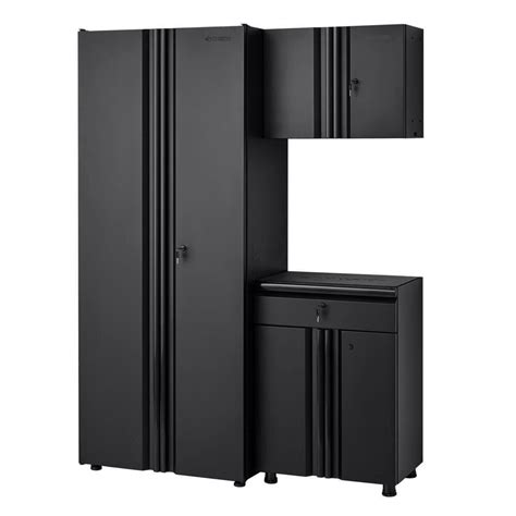 3 piece steel storage cabinet|Husky 3.